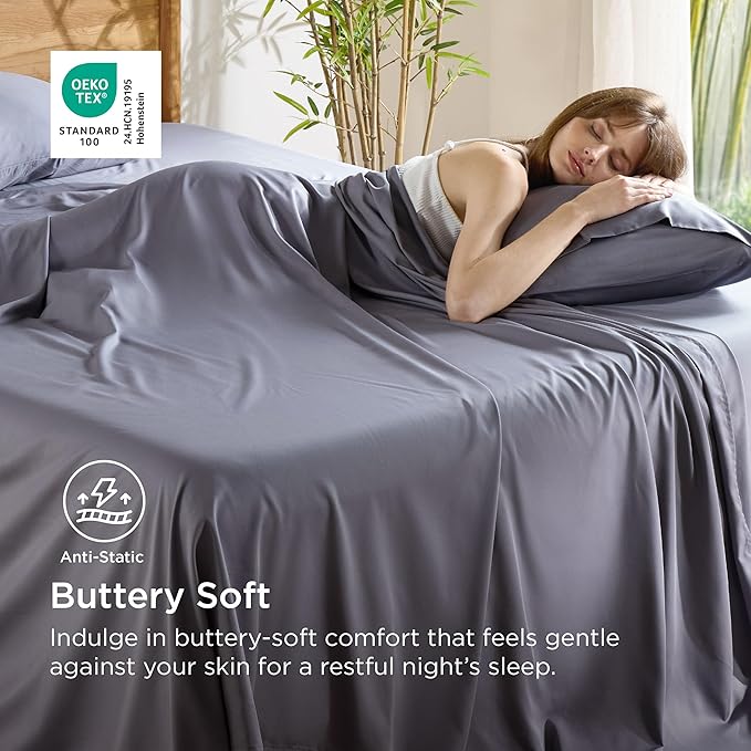 Bedsure Queen Sheet Set, Cooling Sheets - Image 3