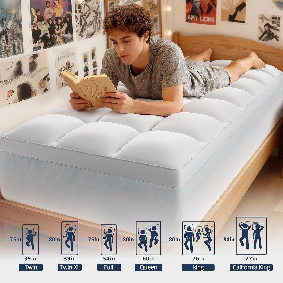 twin size dual layer 4 inch memory foam, package contents