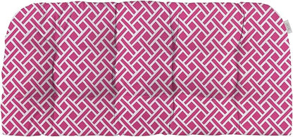 RSH DECOR: Tufted Wicker Loveseat Cushion | 41” x 19" | All-Weather Spun Fabric by RSHDECOR