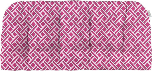 RSH DECOR: Tufted Wicker Loveseat Cushion | 41” x 19" | All-Weather Spun Fabric by RSHDECOR