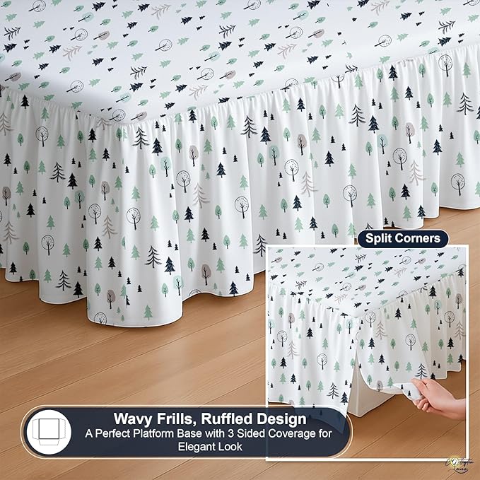 Cottington Lane Ruffled Bed Skirt King Size - Image 7
