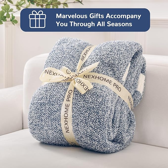 NEXHOME PRO Super Soft Throw Blankets, Cozy Warm Blankets Knit Blanket - Image 4