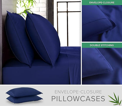 Pure Bamboo Queen Sheets, Genuine 100% Organic Viscose Derived from Bamboo Bed - Image 3