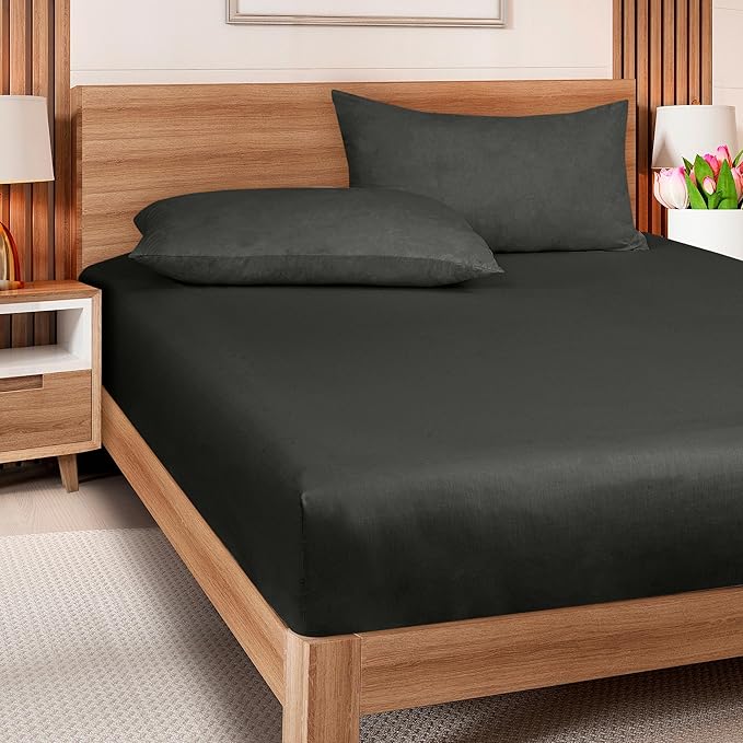 ROYALE LINENS 300 Thread Count 100% Long Staple Combed Cotton Fitted Sheet Twin - Image 8