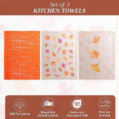 Maison d' Hermine Kitchen Towels Set of 3 100% Cotton 20" x 27.5" Reusable - Image 2