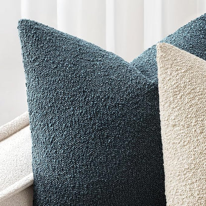 Woaboy Pack of 2 20x20 Inch Decorative Boucle Throw Pillow Covers Textured - Image 6