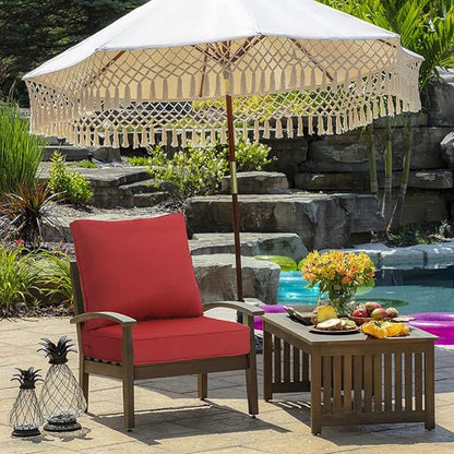 23.5x25 inch Outdoor/Indoor Deep Seat Patio Cushions Set of 2 Deep Seat Bottom - Image 2