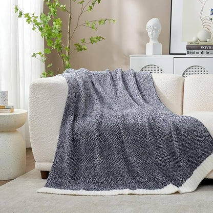 Snuggle Sac Navy Throw Blanket for Couch, Oversized Throw XL Super Soft Warm - Image 7