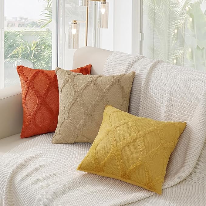decorUhome Fall Throw Pillow Covers 12x20 Inch Set of 2, Soft Plush Faux Fur - Image 5