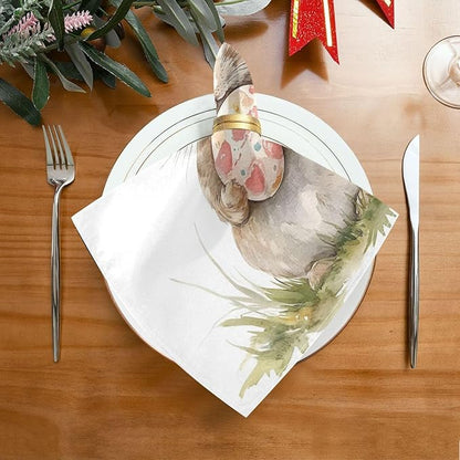 ALAZA Bunny Rabbit Easter Egg Cloth Napkins Set of 6, 20x20 Inch Washable and - Image 5