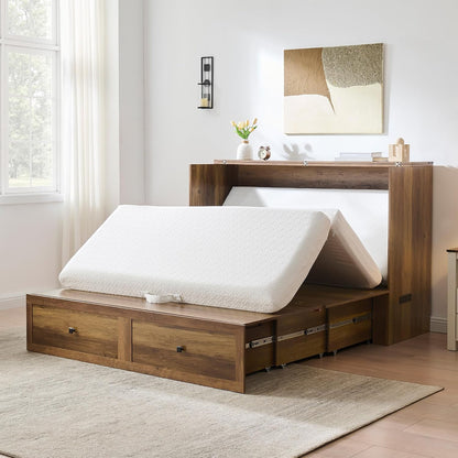 amerlife 6" queen tri-fold memory foam mattress with, main product view