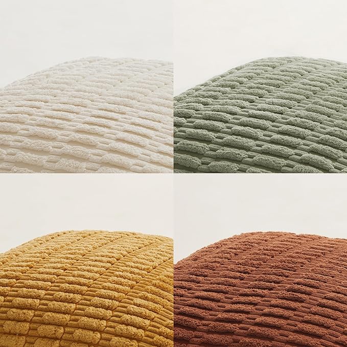 Fancy Homi 4 Packs Boho Fall Decorative Throw Pillow Covers 22x22 Inch - Image 5