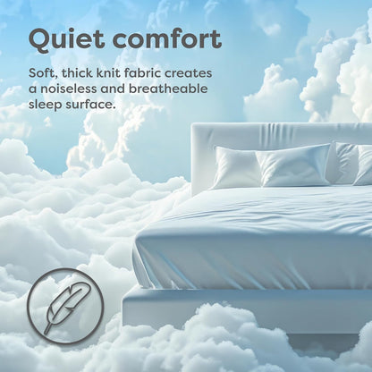 hospitology products box spring encasement - zippered bed showing dimensions