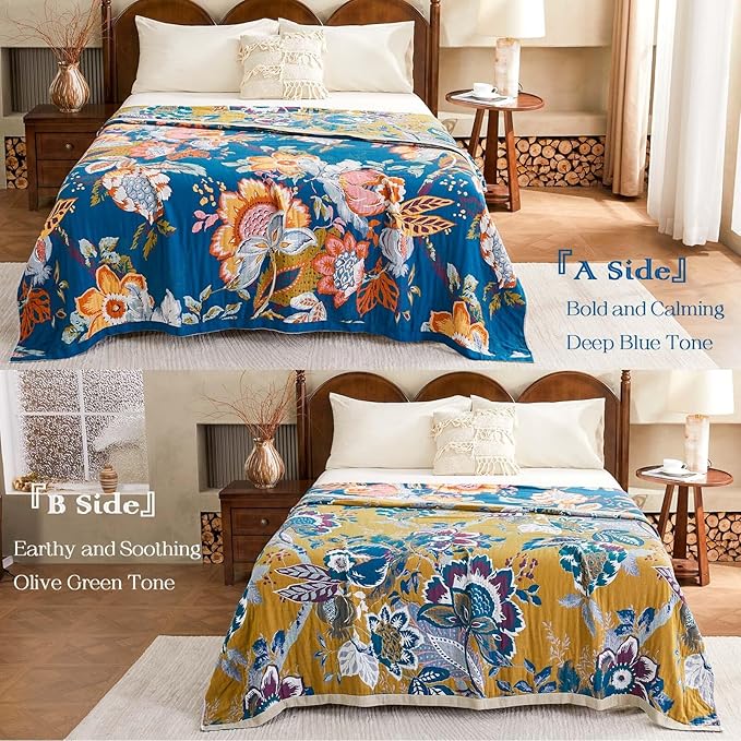 Boho Throw Blanket, 100% Cotton Bohemian Decorative Throw Blanket - Image 6