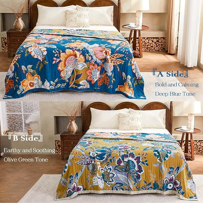 Boho Throw Blanket, 100% Cotton Bohemian Decorative Throw Blanket - Image 6