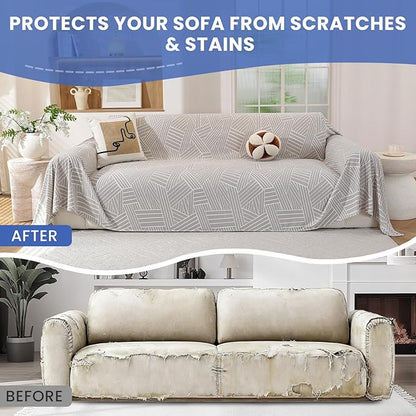 Boho Couch Cover for Dogs, Sofa Covers for 3 Cushion Couch, Washable Couch - Image 5