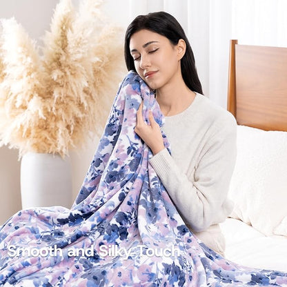 Luxury Printed Fleece Warm Blanket, Soft Lightweight Velvety Plush Throw - Image 3
