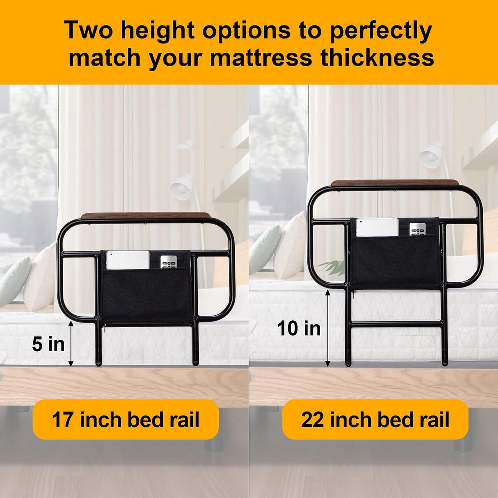 Bed Rail for Adjustable Bed for Elderly, Screw Into Wood Board 1 pc
