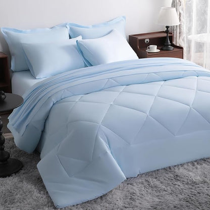 NTBAY King Comforter Set with Sheets, 7 Pieces Soft and Breathable King Bedding by NTBAY