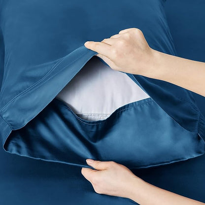 Bedsure Cooling Sheets Twin, Rayon Derived from Bamboo, Breathable & Soft Twin - Image 5