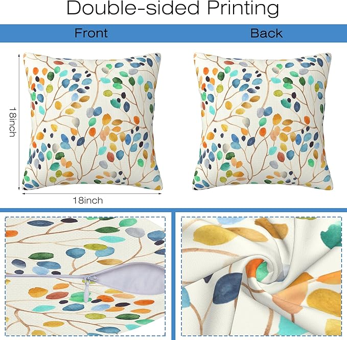 Throw Pillow Cover Case Abstract Floral - Image 2