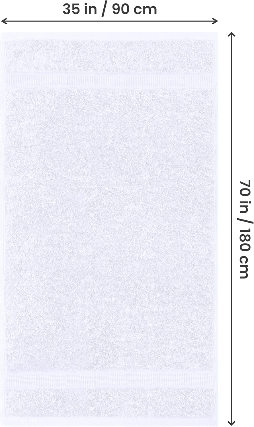 utopia towels jumbo bath sheets, 2 pack, 35x70 shown in use