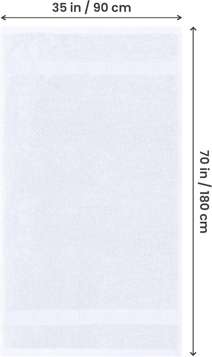 utopia towels jumbo bath sheets, 2 pack, 35x70 shown in use