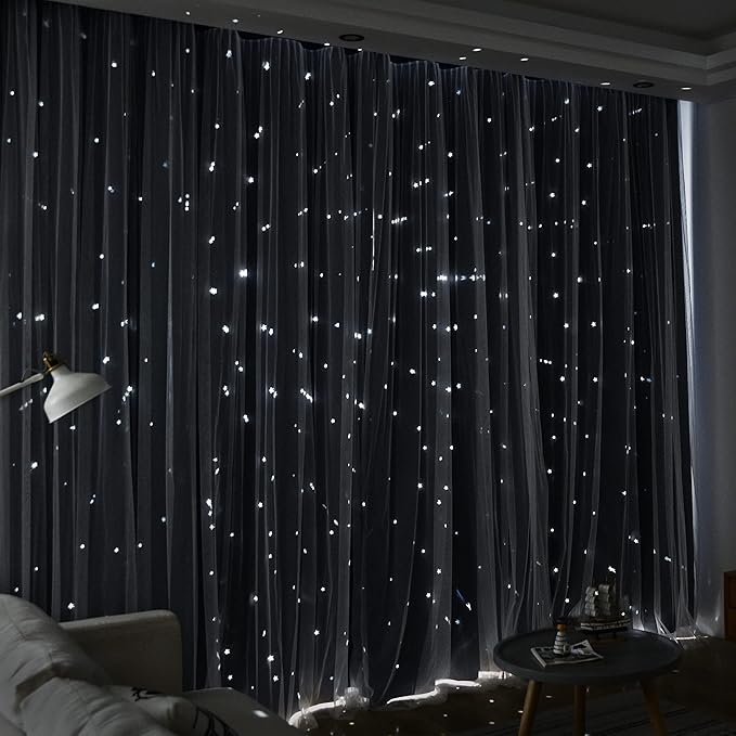 Kinryb Kids Blackout Curtains for Bedroom/Living Room/Classroom, Sheer Overlay - Image 5