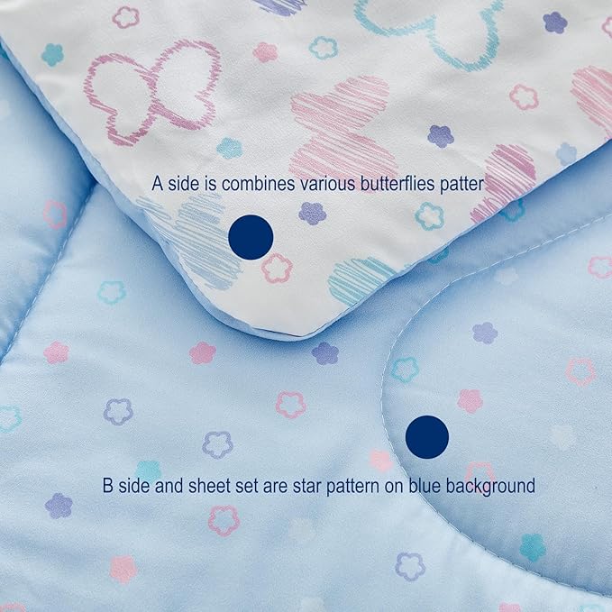 JHXHMX Butterfly Toddler Bedding Set - Image 4