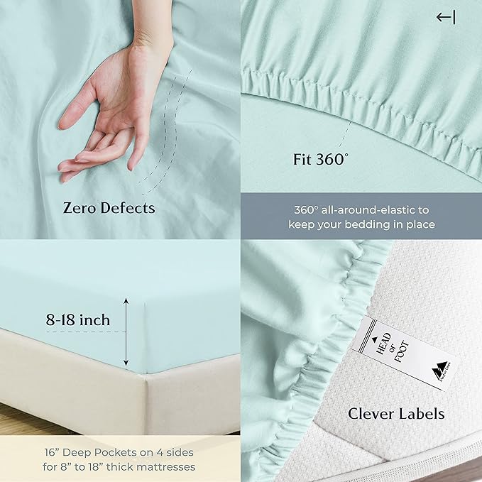 Mayfair Linen 500 Thread Count Split King Sheets Sets - Image 6