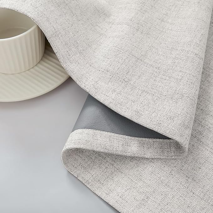 CUCRAF Linen 100% Blackout Curtains 120 Inch Length 2 Panels Set, Back Tab and - Image 9