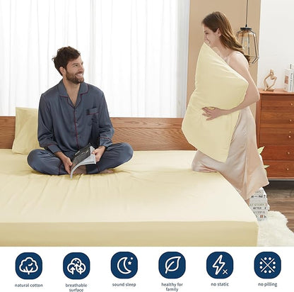 Sunflower California King Fitted Sheet, 1-Piece Extra Deep Pocket Fitted Bottom - Image 5