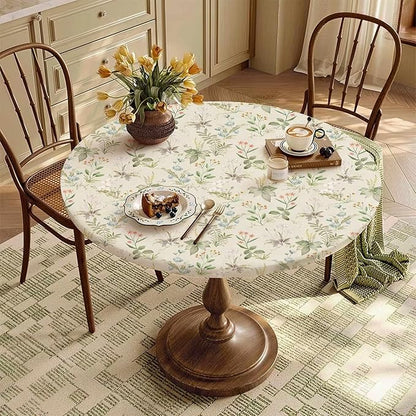 Floral Fitted Round Tablecloth - Image 8