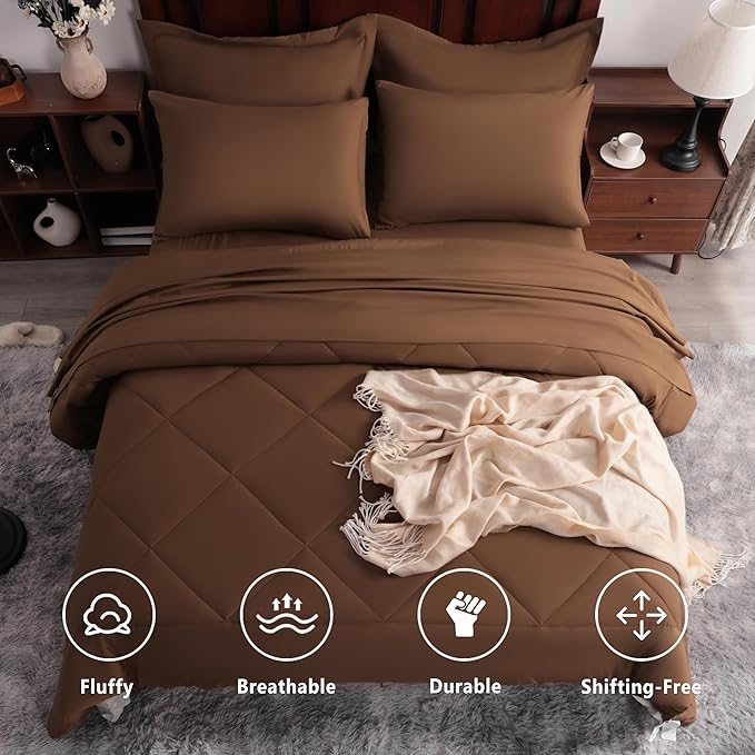 NTBAY King Comforter Set with Sheets, 7 Pieces Soft and Breathable King Bedding - Image 2