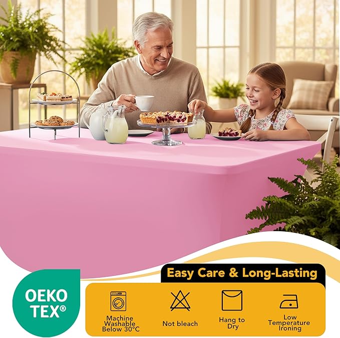 6-Pack Premium Pink Spandex Tablecloths - Image 7