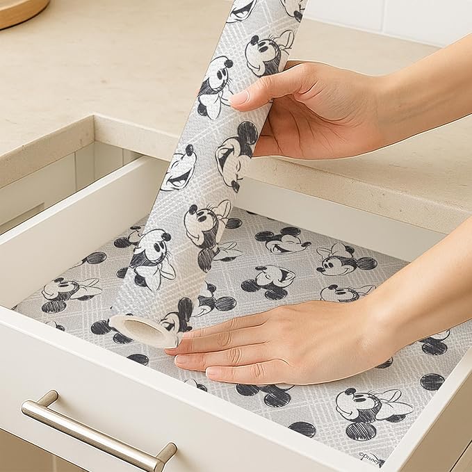 Disney Non Adhesive Shelf Liner – 18”x 10 ft Water-Resistant Drawer Liners by BestBrands