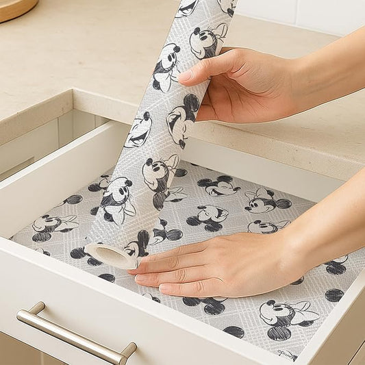 Disney Non Adhesive Shelf Liner – 18”x 10 ft Water-Resistant Drawer Liners by BestBrands