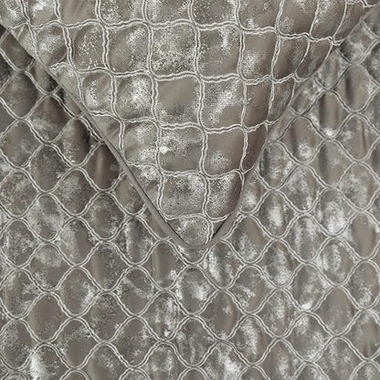 The HomeCentric King/Queen/Twin Grey & Silver Designer CA King 86"x18" Bed - Image 3