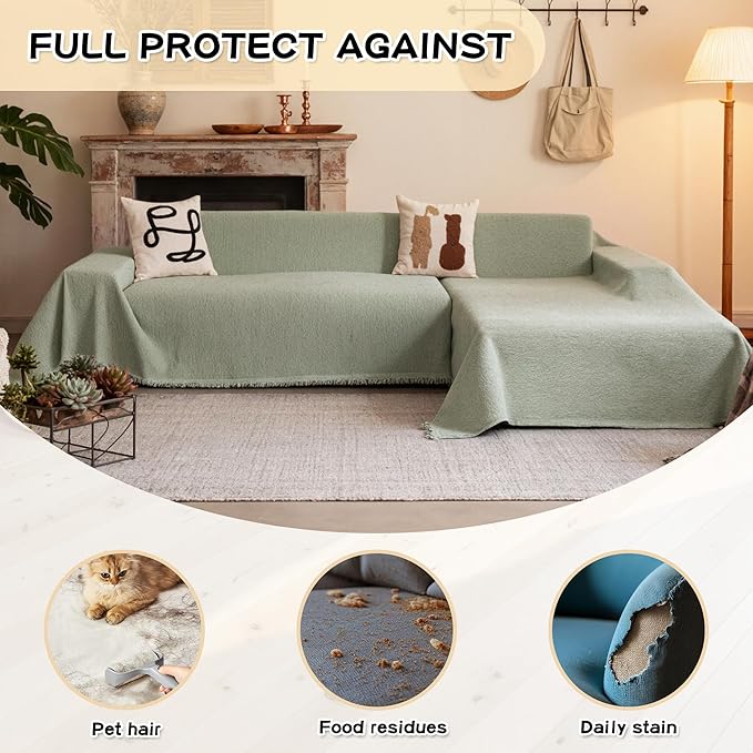 MYSKY HOME Sectional Slipcover Furniture Protector, Couch Cover - Image 3