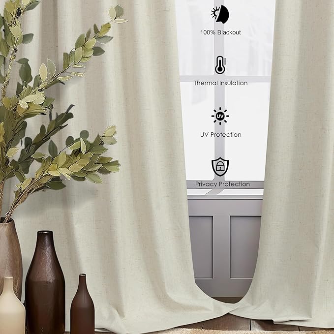 Linen Farmhouse Blackout Curtain - Image 6