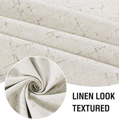 H.VERSAILTEX Linen Look 100% Blackout Curtains 84 Inches Long - Image 3