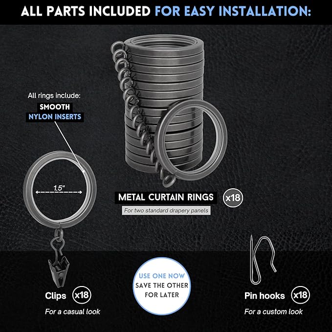 BlastHome® Luxury Curtain Rings - Image 2