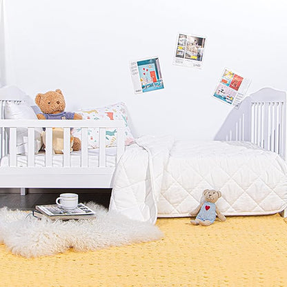 NTBAY Down Alternative Toddler Comforter, Lightweight and Warm Solid Color Baby - Image 6