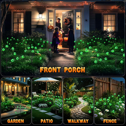 Halloween Decorations Outdoor, 6Pack 48 LEDs Solar Eyeball Lights