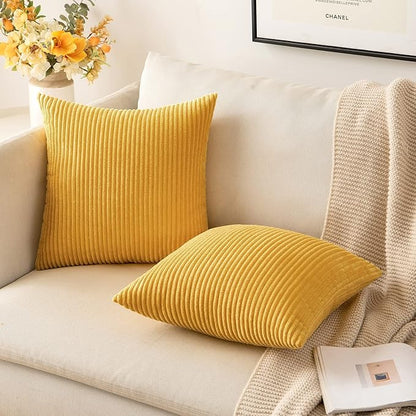 MIULEE Pack of 2 Pillow Covers Soft Soild Decorative Square Throw Pillow Covers - Image 9