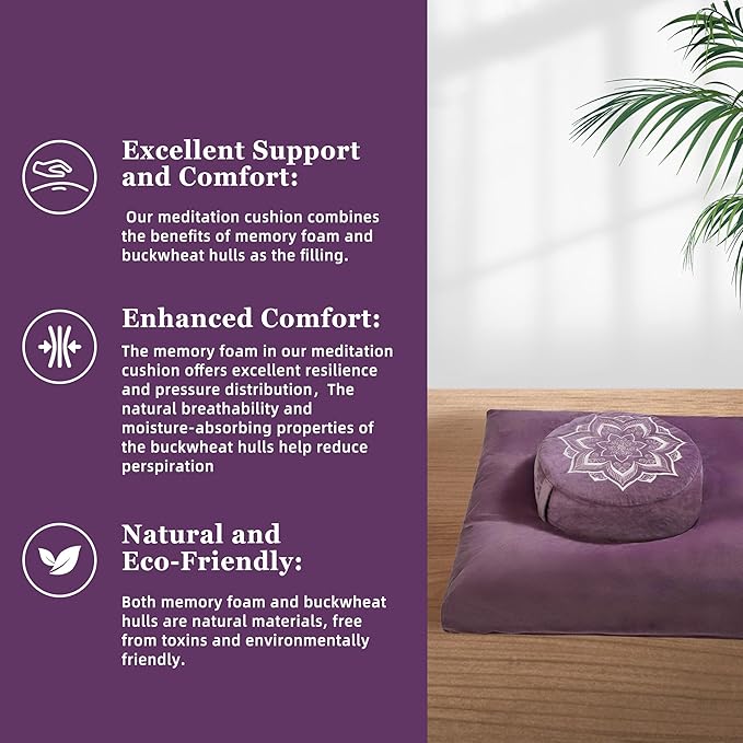 Meditation Zafu Cushion Set - Image 4