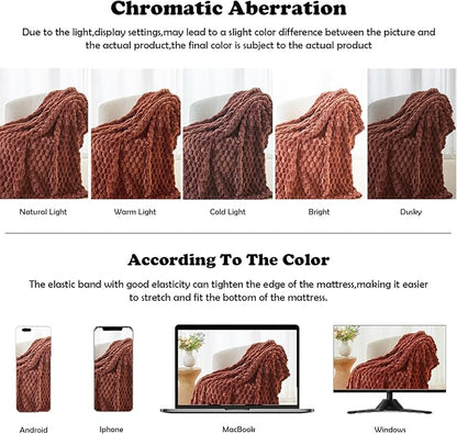 NEWCOSPLAY Super Soft King Blanket Coffee Premium Silky Flannel Fleece 3D - Image 6