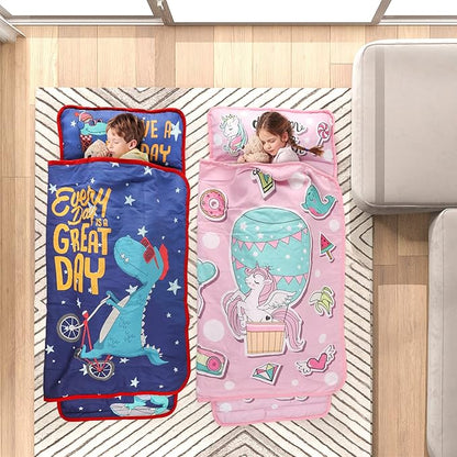 TANOSHII® Toddler Nap Mat with Pillow and Blanket, Portable Kids Sleeping Mats - Image 5