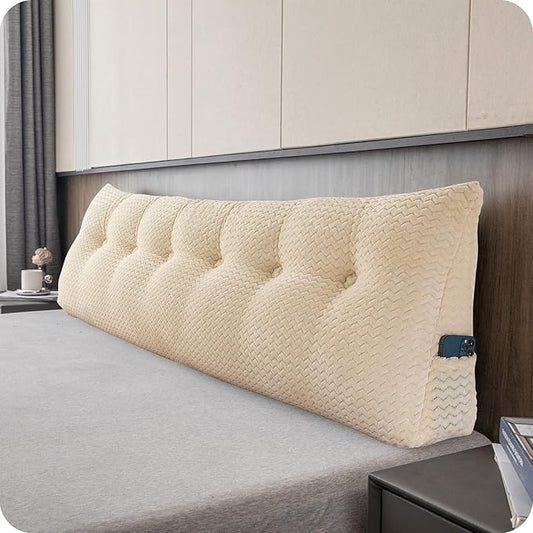 Large Bolster Triangular Headboard Wedge Backrest Positioning Support Bed Rest by ZOEMO