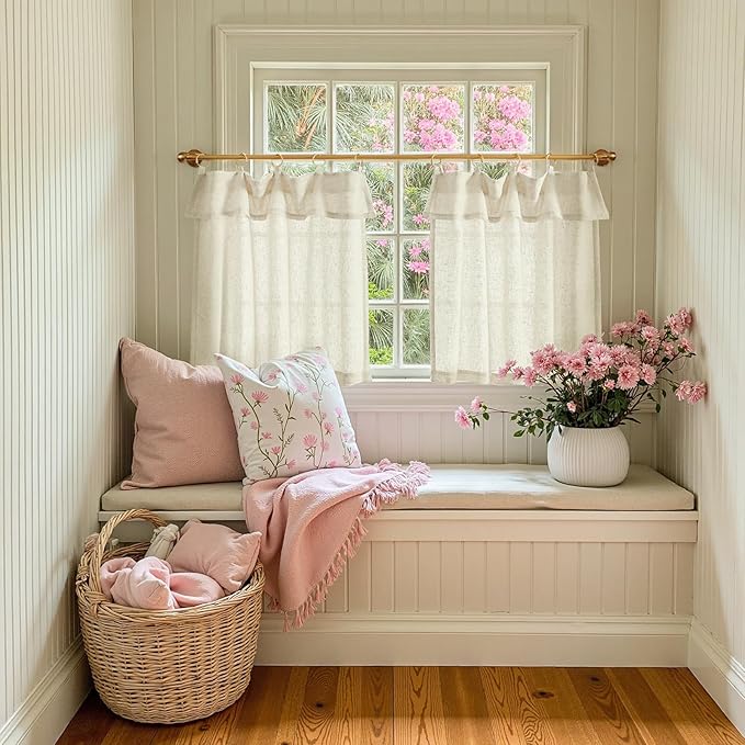 jinchan Linen Tier Curtains - Image 3